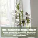 24 Pcs Christmas Olive Green Long Velvet Bow 19.3 Inch Christmas Velvet Bow with Wooden Bead Ornaments Hanging Decor Vintage Xmas Ornaments for Trees Wreaths, Gifts Home Garland Decor Outdoor Indoor