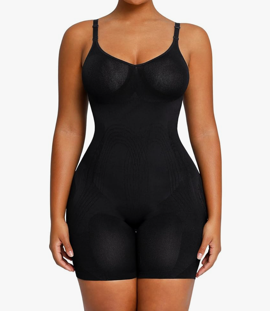 SHAPELLX Low Back Shapewear Bodysuit for Women Tummy Control Seamless Shaper Butt Lifter Thigh Slimmer Body Shaper XL/XXL