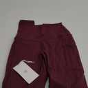 Colorfulkoala Women's High Waisted Yoga Pants 7/8 Length Leggings with Pockets (Small, Wine Red)