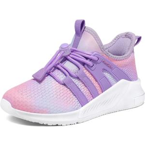 RUNSIDE Girls Tennis Shoes Lightweight Sports Kids Sneakers Lace-up for Running/Walking, Toddler/Little Kid/Big Kid