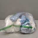 Moukeren 10 Pcs 71''x102'' Extra Large White Outdoor Boho Picnic Blanket with Table Runner 8 Blue Throw Pillow Cover Oversized Washable Portable Beach Blanket for Valentine Picnic Camp Lawn Wedding