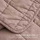EVERGRACEHOME 100% Cotton Box Stitch Quilt Bedding Set Queen Size 3 Pieces, Garment-Washed Lightweight Soft Cozy Coverlet, Quilted Bedspread Sets with 2 Shams for All Season, Clay | Box Stitch Design, 100% Cotton, Soft, Oversized, Pre Washed, Oeko-Tex Certified