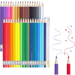 Mechanical Colored Pencils 2.6mm 36-Pack, Premium Assorted Colored Pencils with a Sharpener, Erasable Aesthetic Drafting Tools Ideal for Writing, Drawing, Bulk Office and School Supplies