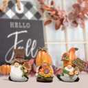 Hodao 3pcs Fall Thanksgiving Pumpkin Gnomes Decorations Handmade Swedish Tomte Elf for Fall Decor Gift - Thanksgiving Party Home Gnomes Decor - Autumn Gifts