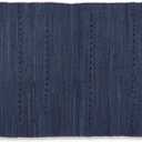 DII Chindi Home Collection Handwoven Multicolor Area Rag Rug, Runner, 2' 3" x6', French Blue