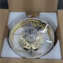 30W Modern LED Ceiling Light, 27 Inch 4 Ring Design and Reversible Fan, 3500K - 6500K Dimmable, 1500LM - 3000LM, Flush Mount, for Bedroom, Living Room and Indoor, Remote & App Control