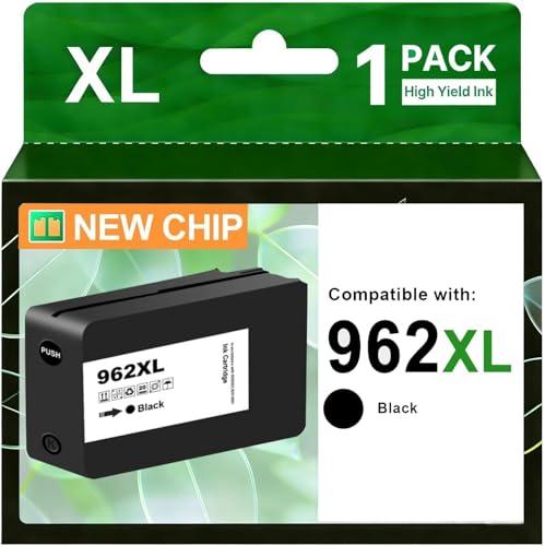 962XL Black Ink Cartridge Replacement for HP Printer Ink 962XL for HP 962 XL Black Ink with Latest Chip for HP OfficeJet Pro 9010 9020 9015 9018 9025
