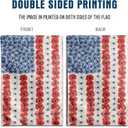 Patriotic Flower American Garden Flag Spring Summer Yard Decor 4th of July Memorial Independence Day Decorations Red White Blue Poppy Banner for Outside 28x40 Double Sided