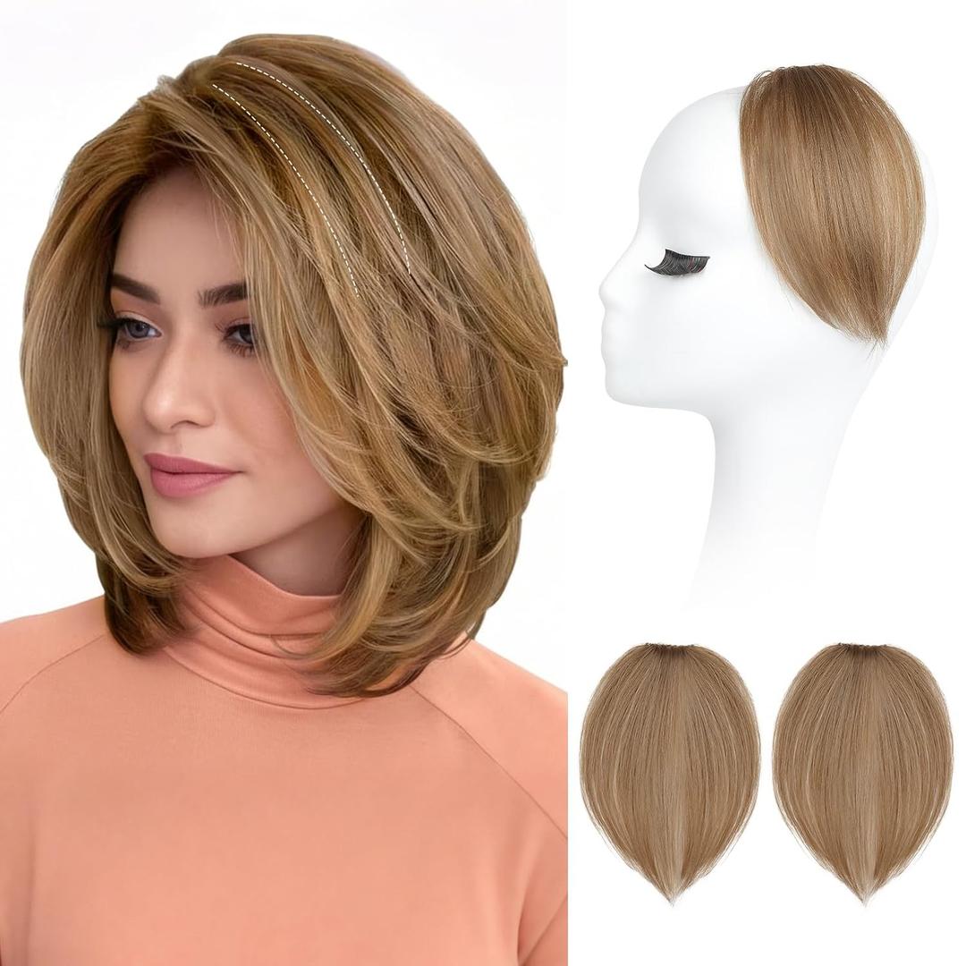 REECHO Clip in Hair Volumizer, 2PCS 6 inch Short Thick Clip in Hairpieces Adding Extra Volume Hair Pieces for Women -Deep Blonde