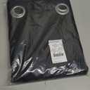 NICETOWN Pitch Black Solid Thermal Insulated Grommet Blackout Curtains/Drapes for Bedroom Window (2 Panels, 42 inches Wide by 63 inches Long, Black)