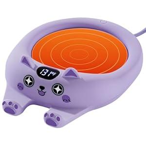 PUSEE Coffee Mug Warmer with Auto Shut Off, 3 Temp Control, Candle Warmer Plate, Enjoy Warm Coffee & Tea, Gifts for Women & Men