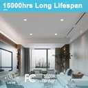 LED Flood Light Bulbs, Dimmable 750LM BR30 LED Bulb, 5000K Daylight 8W(65W Equivalent), CRI80, 15000 Hours, E26 Base Recessed Light Bulbs, 6 Pack