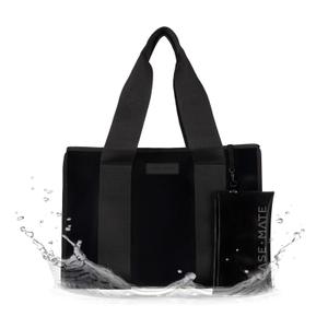 Case-Mate Special Edition Midnight Black Jelly Tote - Lightweight Tote Bag with Phone Pouch for Women - Waterproof, Tip-Proof, Foldable & Carry-On Size - Handbag for Everyday Use & Vacation - Large