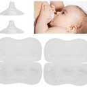Nipple Shields for Nursing Newborn for Women Breastfeeding Baby Premium Contact Nippleshield for with Latch Difficulties or Flat or Inverted Nipples Clear (20mm/0.78inch, 4, Count)