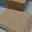 Honeycomb Outdoor Lumbar Toss Pillow Set, 17" H x 17" L, Raffia Sail Away Tan with Tassels Outdoor Pillows