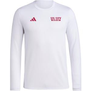 adidas Men's St. Louis City SC Pre-Game Long Sleeve T-Shirt (XX-Large, White)