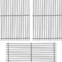 Grill Grates Parts for Weber Genesis Grill 66089, 66097, Weber Genesis II E-410, S-410, E/S-415, E/S-435, LX E/S-440, 18 Stainless Steel Grids BBQ Gas Grill Replacement Parts