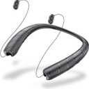 Gardway Neckband Bluetooth Headphones Speaker 2 in 1Wireless Wearable Speaker with Retractable Earbuds, 3D Stereo Sound, Portable Speaker and Headset for Home, Office and Outdoors (BlackPro)