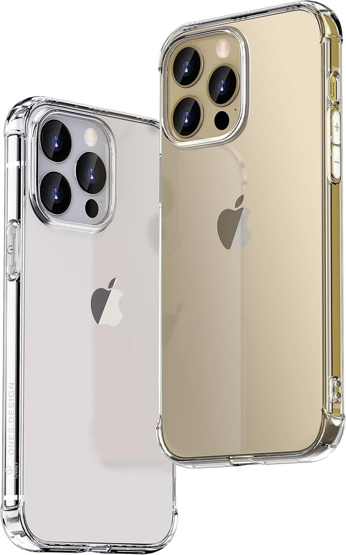 ONES for iPhone 14 PRO Case Clear, Slim Soft TPU Silicone Cover, Military Drop Protective Thin Phone Bumper Case with Shockproof Airbags, Yellowing Resistant, Transparent (HD High Transparency) ONES for iPhone 14 PRO Case Clear, Slim Soft TPU Silicone Cover, Military Drop Protective Thin Phone Bumper Case with Shockproof Airbags, Yellowing Resistant, Transparent (HD High Transparency)