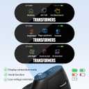 Transformers Vertical Ergonomic Mouse with LED Screen & Knob Control, Rechargeable Vertical Mouse Wireless, 3-Device Connectivity (2.4G + Dual Bluetooth), Quiet Clicks, Computer Mice for PC/Mac/Laptop