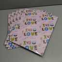 6 x RiukRaiu Valentine's Day Wrapping Paper for Men Women - Pink Gift Wrap Balloon Heart Envelope for Romantic Lovers Wedding - 4 Folded Sheets 28 X 40 Inch, Easy to Store