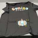 OCURHU Maternity Shirts for Halloween Thanksgiving Pregnancy Clothes Funny Skeleton Pumpkin Pregnant Announcement Tshirt Size XL