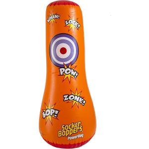 Big Time Toys Socker Bopper Power Bag Standing Inflatable Punching Bag for Kids, Box, Bop, Punch, Great Tool for Agility-Balance-Coordination-Athletic Development, in or Outdoor Active Play