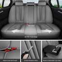 Car Seat Covers Full Set Gray, Premium Leather Car Seat Covers, Waterproof and Breathable Seat Covers, Universal Car Seat Protector Fit for Cars, Trucks, SUVs, Pick-ups