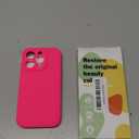 Vooii Compatible with iPhone 15 Pro Case, Upgrade Defender Liquid Silicone, [Enhanced Camera Protection] [Soft Anti-Scratch Microfiber Lining] Shockproof Phone Case iPhone 15 Pro 6.1 inch - Hot Pink