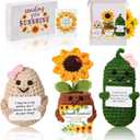2 x Gifts for Women - Cute Cheer Up Gift for Wife, Sunflower Gifts for Women, Positive Crochet Gift for Grandma, Sister, Daughter, Granddaughter, Friend