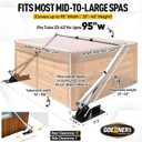 Hot Tub Cover Lifter, 100% Stainless Steel Spa Cover Lift
Fits 33-43" H x Up to 95" W, 100% Stainless Steel, Rustproof, Heavy Square Tubing, Smooth Lift, Easy Install, Universal Fit
