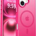 MOCCA Strong Magnetic for iPhone 16 Case, [Compatible with Magsafe][16FT Mil-Grade Drop Protection] Slim Thin Translucent Matte Protective Cover Case for iPhone 16 Phone Case 6.1", Hot Pink