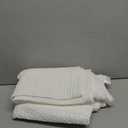 Simple&Opulence 100% Cotton Throw Blanket for Couch, Bed, Waffle Weave Cable Knit Blanket with Tassels, Soft Lightweight Pre-Washed Breathable Cozy Blanket Farmhouse Decoration for All-Season (White)