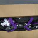 Outdoor Portable Volleyball Net Set with Adjustable Height Steel Poles, Volleyball, Anti-sag Winch System, Pump, Boundary Line, and Carry Bag for Backyard, Beach, Lawn, purple