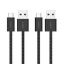Belkin USB A to USB C Cable 2-Pack, 3.3ft, 15W - Type C Charger, iPhone Charger Cord, Soft, Braided, Flexible for iPhone 16 & 15, Galaxy S25, Pixel 9, iPad Pro, Airpods Pro, Switch & More - Black