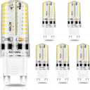 YGS-Tech G9 LED Bulb Dimmable, 4W(35W Halogen Equivalent), G9 Light Bulbs, 3000K Warm White, CRI80, G9 Base Bulb for Chandelier, Interior Decoration Lighting, Commodity Display Lighting, 6-Pack