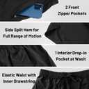 MIER Men's Workout Running Shorts Quick Dry Active 5 Inches Shorts with Pockets, Lightweight, Breathable (Black) XL