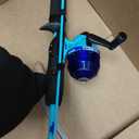 Zebco Kids Splash Jr. Spincast Reel and Fishing Rod Combo, 4-Foot 2-Piece Fishing Pole, Size 20 Reel, Right-Hand Retrieve, Pre-Spooled with 6-Pound Cajun Line, Blue