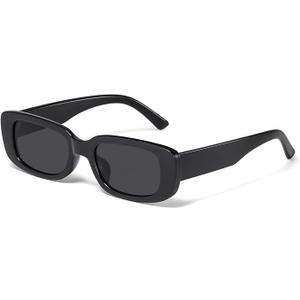 JASPIN Rectangle Sunglasses for Women Men Trendy Y2k Retro 90s Sun Glasses UV400 Protection Cool Square Frame