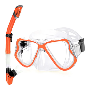 Greatever Dry Snorkel Set,Panoramic Wide View Anti-Fog Scuba Diving Mask,Professional Snorkeling Gear for Adults Kids