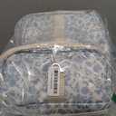 CUBETASTIC Extra Large Nail Polish Organizer Case Holds 86 to 100+ Bottles Nail Polish & Nail Lamp, Nail Supplies Storage Carrying Bag with 2 Removable Pouches (Blue Floral, 86 Slots)