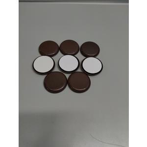 uxcell Furniture Sliders, 8Pcs 2" - Plastic Self-Adhesive Round Sliding Pads, Chair Glides for Carpeted Tile Vinyl Hardwood Floors (Brown)