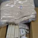 Kids Tent Indoor Playhouse, Kids Play Tent Large Kid Playhouse Toys Toddler Tent Play House with Pennant Banners, Kid Toys for Boy Girl Birthday House Gift (Natural)