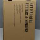 4FT Marquee Light Up Letters, Black Marquee Letters Large Mosaic Letters D, Pre-cut Foam Board Set Can Be Used for Birthday Party Grad Prom Party Decoration Wedding Event Baby Shower