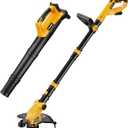 Cordless Weed Trimmer and Leaf Blower Combo Compatible with Dewalt 20V Max Battery (No Battery), 12" Auto Feed String Trimmer & Weed Eater, Lightweight Electric Weed Wacker & Edger for Lawn, Garden