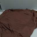 Women's Plus Size Long Sleeve Tunic Top Crew Neck Summer Oversized Fit Basic T Shirts Blouse (4X-Large Plus, Deep Coffee)