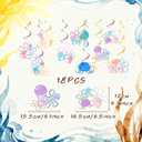 LaVenty Jellyfish Flowers and Bubbles Party Decoration Jellyfish Flowers and Bubbles Hanging Swirl Decoration Party Supplies for Birthday Baby Shower