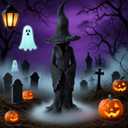 2 x Gothic Halloween Resin Figurine, Retro Magician Decor Dark Fantasy Ornament, Enchanting Witch Statue, Resin Hand-Painted Enchanting Witch Statue