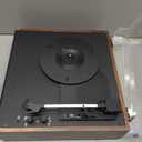Vinyl Record Player Bluetooth Wireless Turntable with Built-in Speakers and 3 Speed Belt-Driven Vintage Phonograph Record Player with Magnetic Cartridge, RCA Out, Aux in, Headphone Jack (Brown)