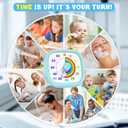 HIPPIH Visual Timer for Kids - 60 Minute Pomodoro Timers for Classroom Kitchen Office, Countdown Kids Timer Clock with Rainbow Disk, Desk Time Management Tool for Toddler with Silent Operation, Blue